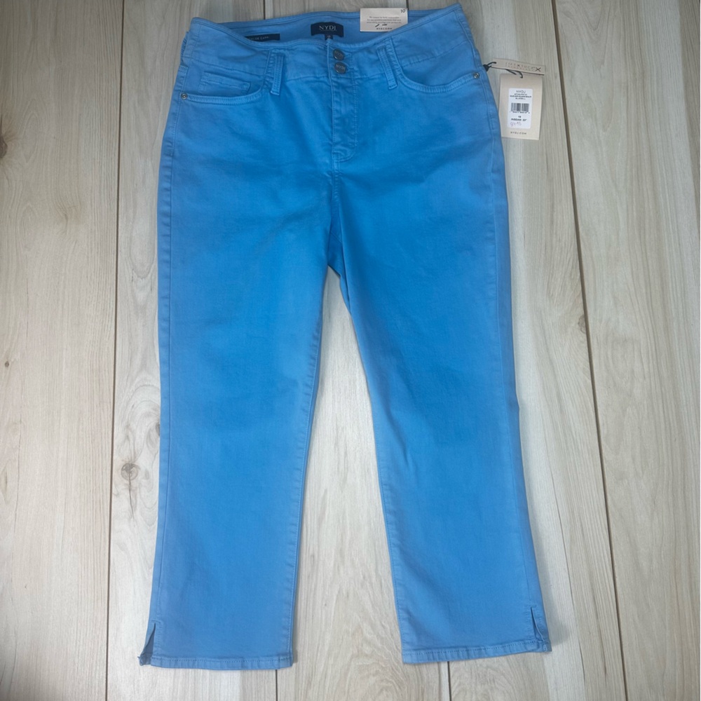 NYDJ Chloe Capri Jeans Bluebell Hollywood Size 10 New Lift & Tuck‎ Technology